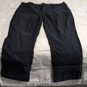Men's Black Pants Fleeced Inside